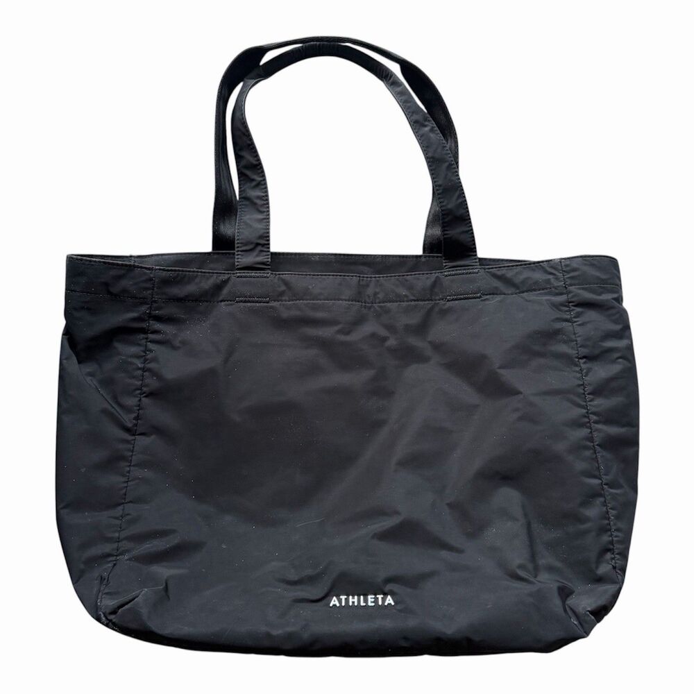 Athleta Black All About Tote Bag Gym Workout Commute Work Travel